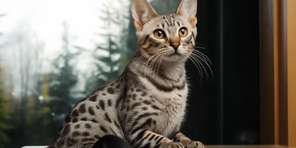 Beautiful purebred Egyptian Mau cat
