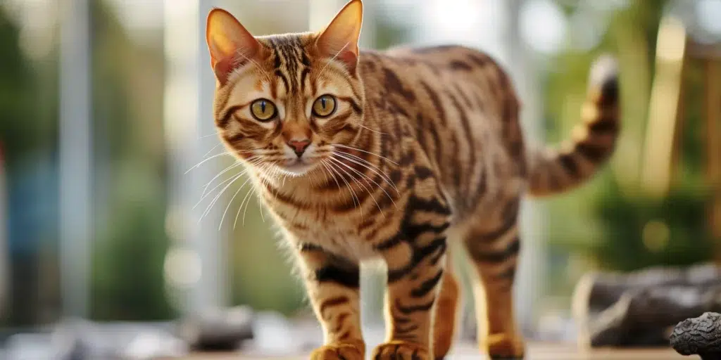 Beautiful Toyger cat vibrant markings