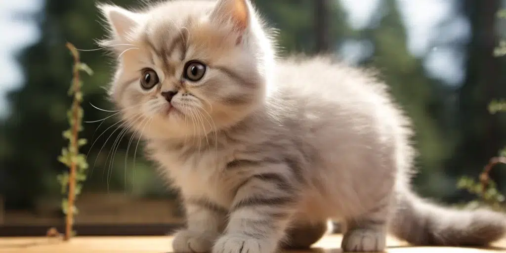 Fluffy Exotic Shorthair kitten cute