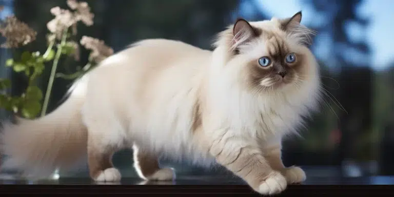 Birman cat standing