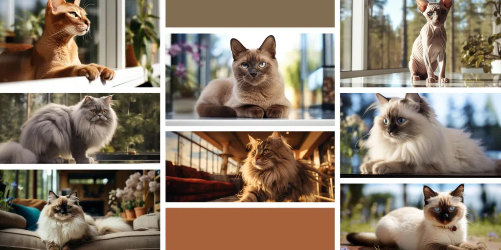 collage of Friendly Cat Breeds