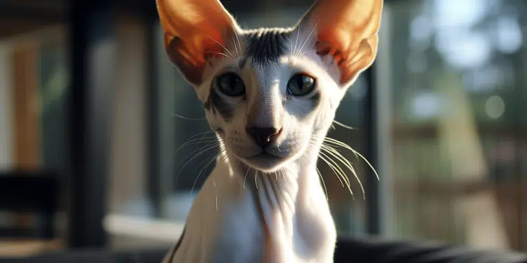 Oriental shorthair cat black eyes