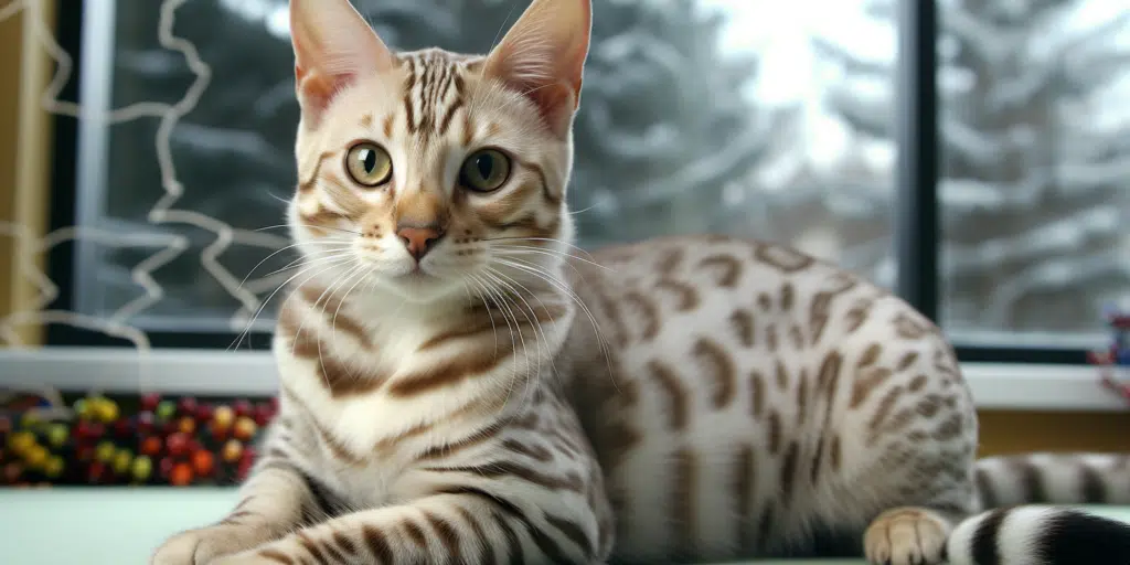 Snow mink Bengal cat breed with luxurious fur and pattern