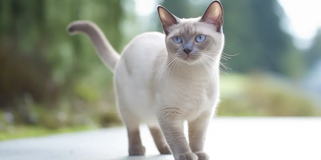 Elegant Lilac Point Siamese kitten posing for a portrait