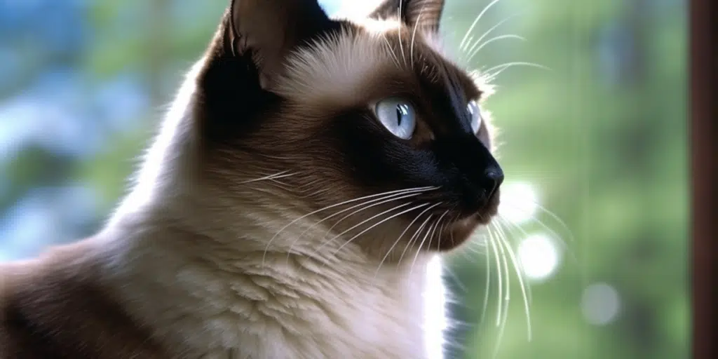 HD closeup of an Applehead Siamese cat