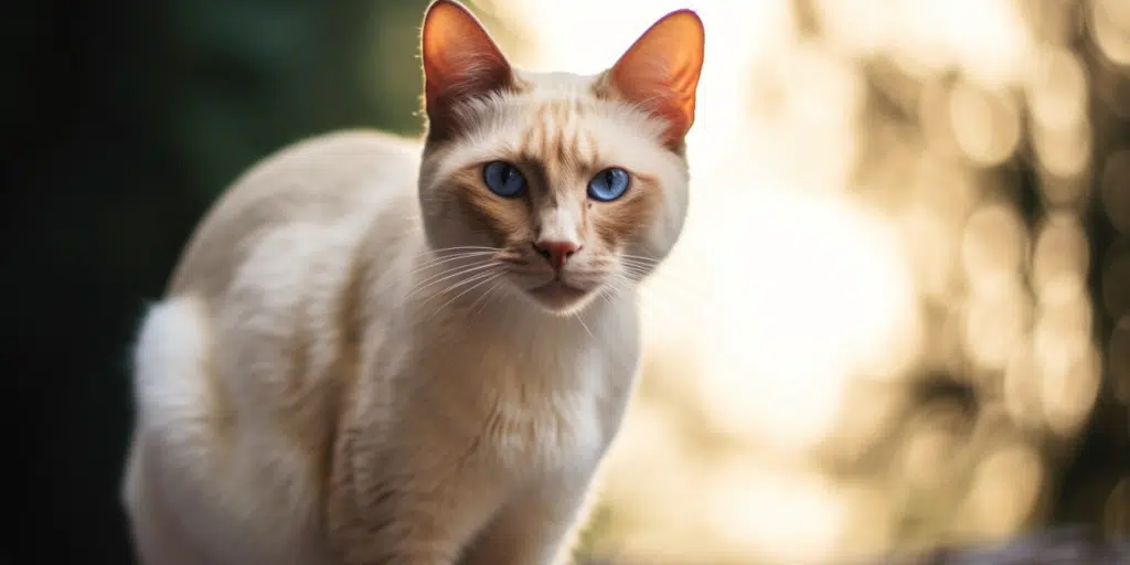 HD portrait of a flame point Siamese cat